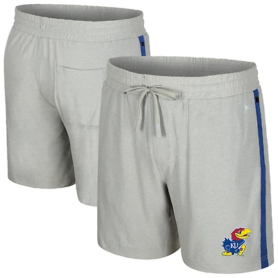 Men's Colosseum Gray Kansas Jayhawks Mac Shorts