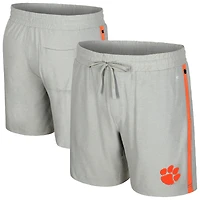Men's Colosseum Gray Clemson Tigers Mac Shorts