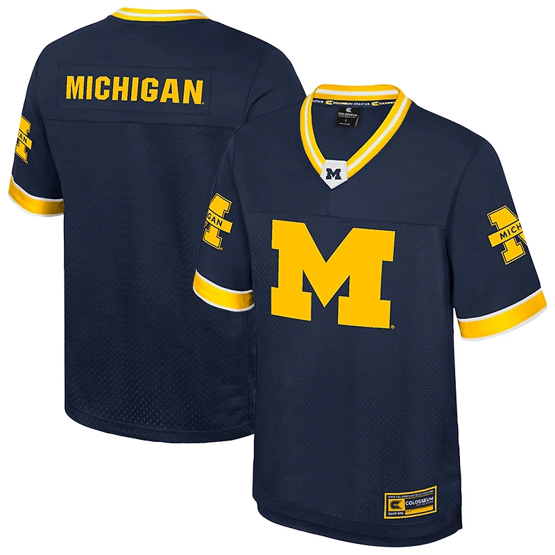 Men's Colosseum  Navy Michigan Wolverines Nothing But The Hits Football Jersey