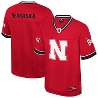 Men's Colosseum  Red Nebraska Huskers Nothing But The Hits Football Jersey