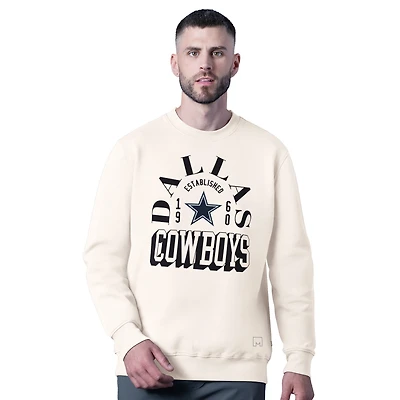 Men's MSX by Michael Strahan  White Dallas Cowboys Whiteout Tri-Blend Sweatshirt