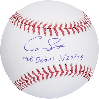 Cam Smith Houston Astros Autographed Baseball with "MLB Debut 3/27/25" Inscription