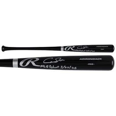 Cam Smith Houston Astros Autographed Black Rawlings Pro Bat with "MLB Debut 3/27/25" Inscription