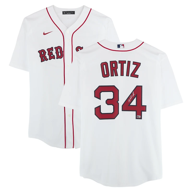 David Ortiz Boston Red Sox Autographed White Nike Replica Jersey