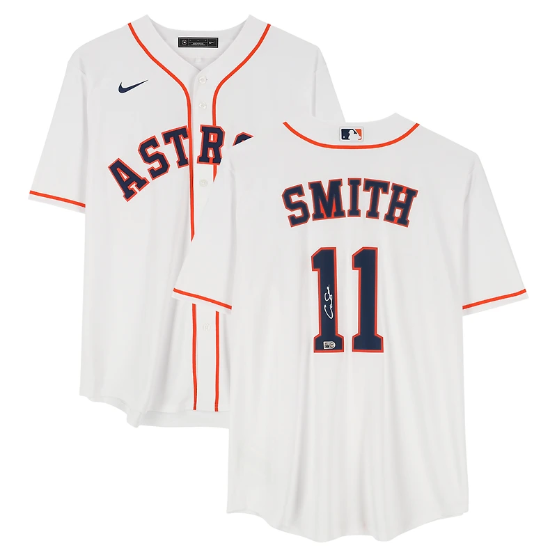 Cam Smith Houston Astros Autographed White Nike Replica Jersey