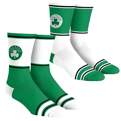 Unisex Rock Em Socks  Boston Celtics 2-Pack Color Block Crew Socks Set