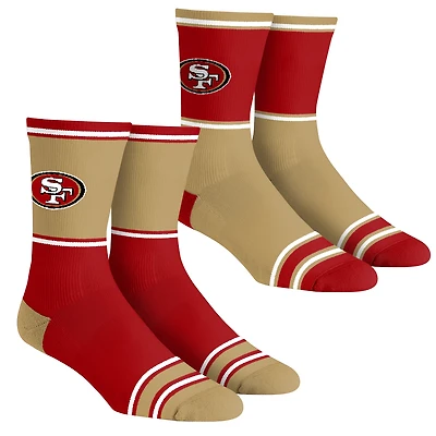 Unisex Rock Em Socks  San Francisco 49ers 2-Pack Color Block Crew Socks Set