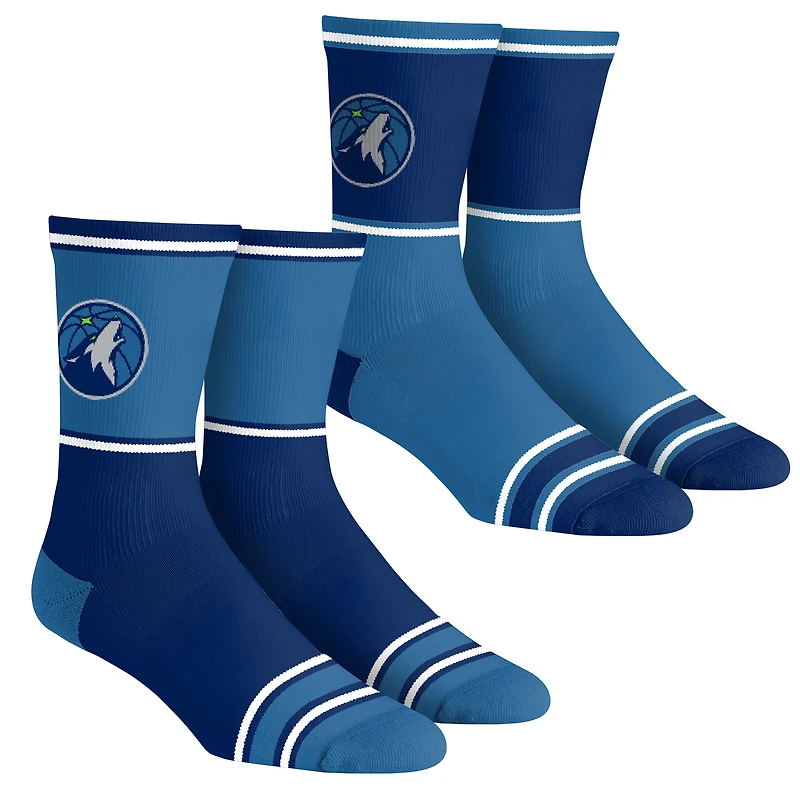 Youth Rock Em Socks  Minnesota Timberwolves 2-Pack Color Block Crew Socks Set