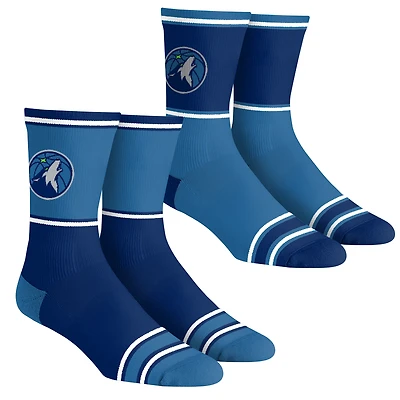 Youth Rock Em Socks  Minnesota Timberwolves 2-Pack Color Block Crew Socks Set