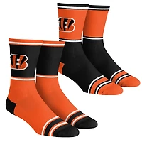Youth Rock Em Socks  Cincinnati Bengals 2-Pack Color Block Crew Socks Set