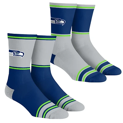 Youth Rock Em Socks Seattle Seahawks 2-Pack Color Block Crew Socks Set