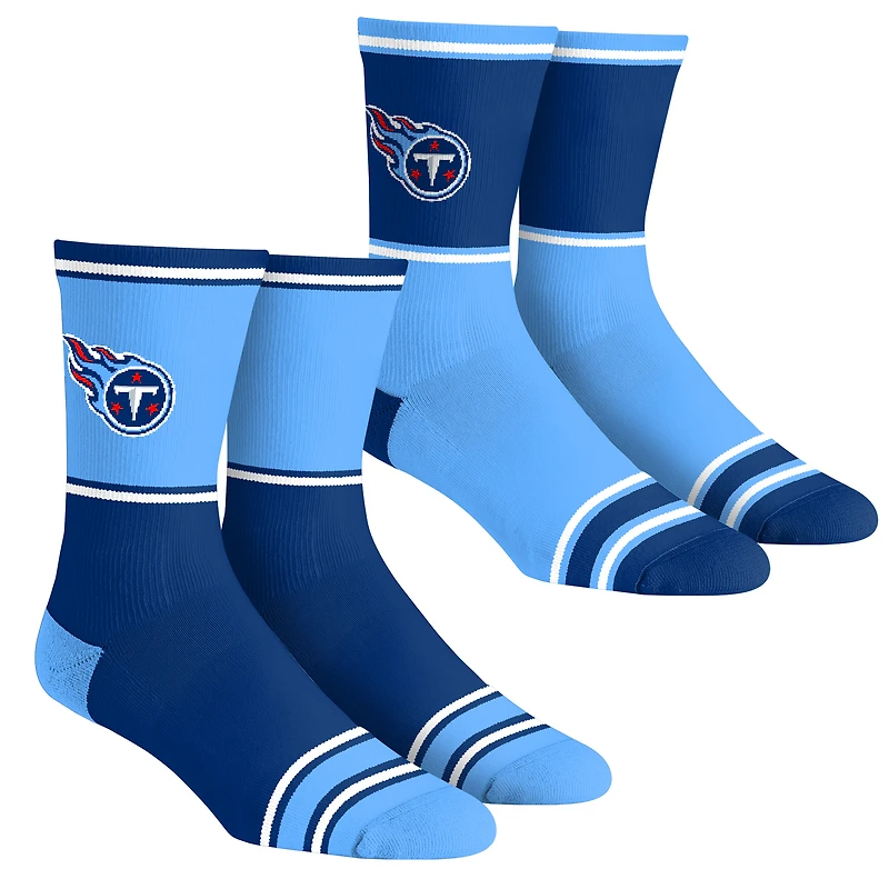 Youth Rock Em Socks Tennessee Titans 2-Pack Color Block Crew Socks Set