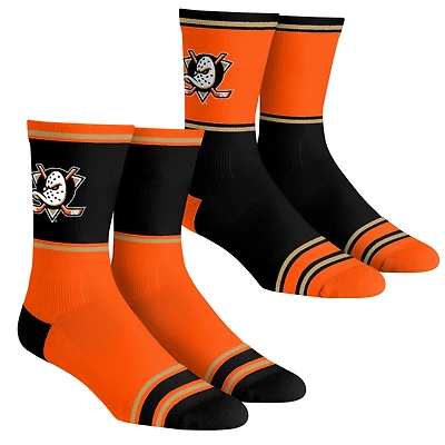 Youth Rock Em Socks  Anaheim Ducks 2-Pack Color Block Crew Socks Set