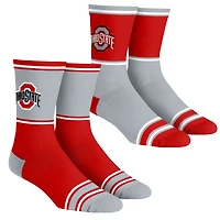 Youth Rock Em Socks  Ohio State Buckeyes 2-Pack Color Block Crew Socks Set
