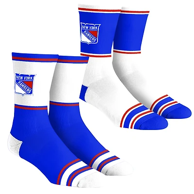 Youth Rock Em Socks New York Rangers 2-Pack Color Block Crew Socks Set