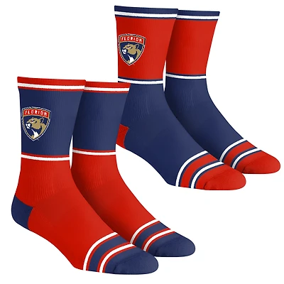 Youth Rock Em Socks  Florida Panthers 2-Pack Color Block Crew Socks Set
