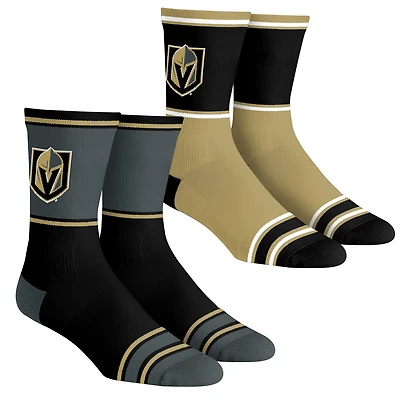 Youth Rock Em Socks  Vegas Golden Knights 2-Pack Color Block Crew Socks Set