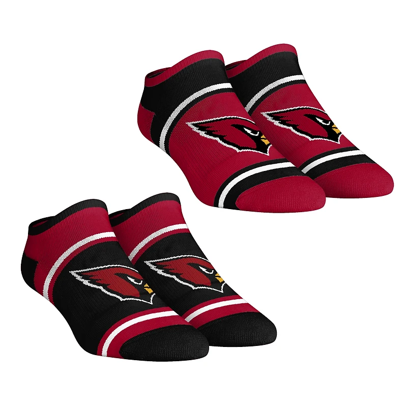 Unisex Rock Em Socks  Arizona Cardinals 2-Pack Color Block Low Cut Socks Set