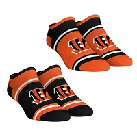 Unisex Rock Em Socks  Cincinnati Bengals 2-Pack Color Block Low Cut Socks Set