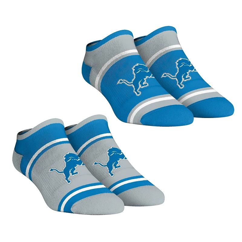 Unisex Rock Em Socks  Detroit Lions 2-Pack Color Block Low Cut Socks Set