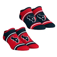 Unisex Rock Em Socks  Houston Texans 2-Pack Color Block Low Cut Socks Set