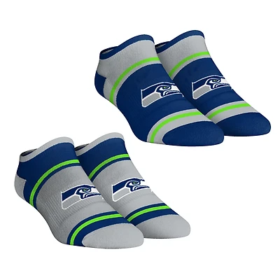 Unisex Rock Em Socks  Seattle Seahawks 2-Pack Color Block Low Cut Socks Set