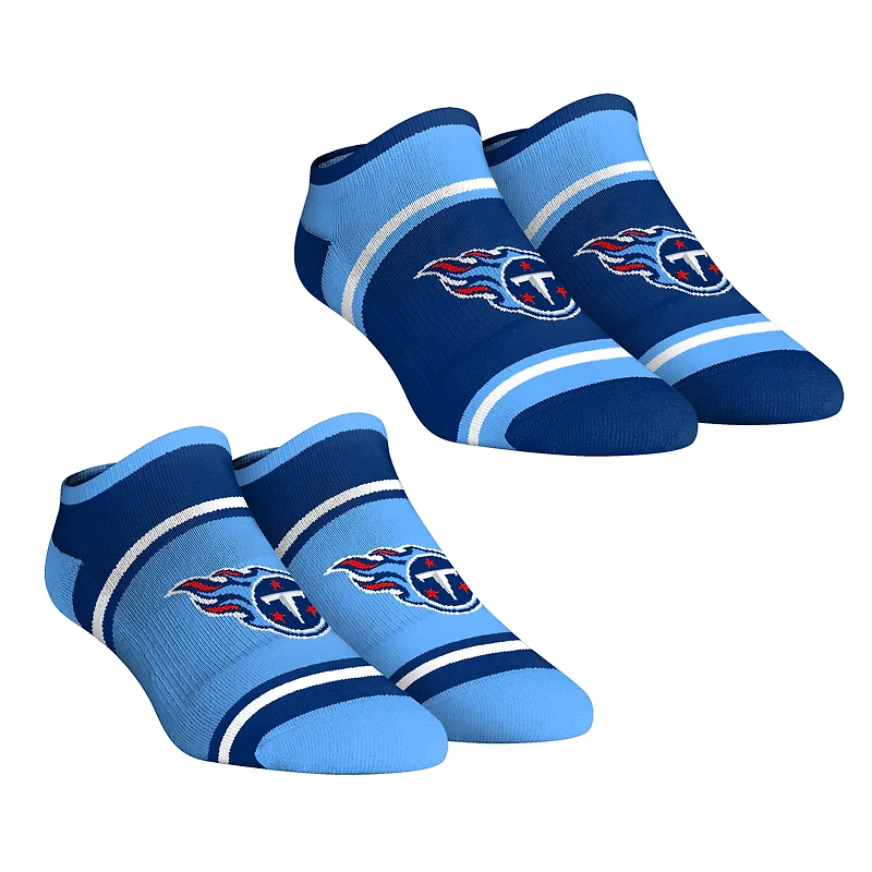 Unisex Rock Em Socks  Tennessee Titans 2-Pack Color Block Low Cut Socks Set