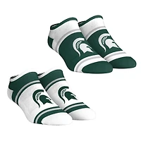 Unisex Rock Em Socks  Michigan State Spartans 2-Pack Color Block Low Cut Socks Set