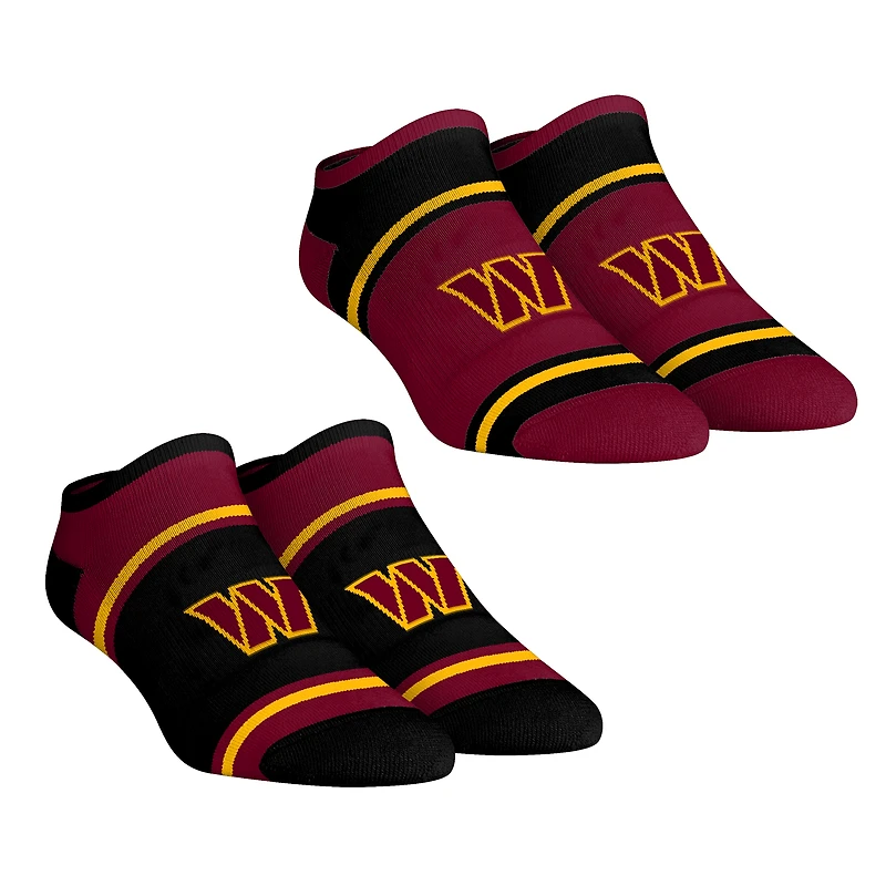 Unisex Rock Em Socks  Washington Commanders 2-Pack Color Block Low Cut Socks Set