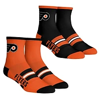 Unisex Rock Em Socks  Philadelphia Flyers 2-Pack Multi Stripe Quarter Socks Set