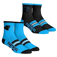 Youth Rock Em Socks  Carolina Panthers 2-Pack Multi Stripe Quarter Socks Set