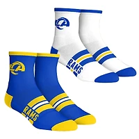 Youth Rock Em Socks  Los Angeles Rams 2-Pack Multi Stripe Quarter Socks Set