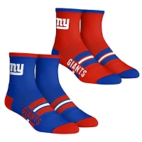 Youth Rock Em Socks  New York Giants 2-Pack Multi Stripe Quarter Socks Set