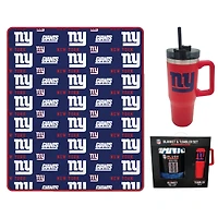 Pegasus New York Giants 60" x 70" Logo Blanket and 30oz Stainless Steel Tumbler Combo