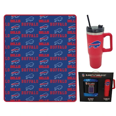 Pegasus Buffalo Bills 60" x 70" Logo Blanket and 30oz Stainless Steel Tumbler Combo