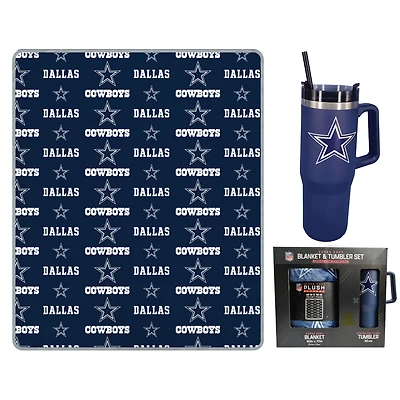 Pegasus Dallas Cowboys 60" x 70" Logo Blanket and 30oz Stainless Steel Tumbler Combo
