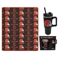 Pegasus Cleveland Browns 60" x 70" Logo Blanket and 30oz Stainless Steel Tumbler Combo