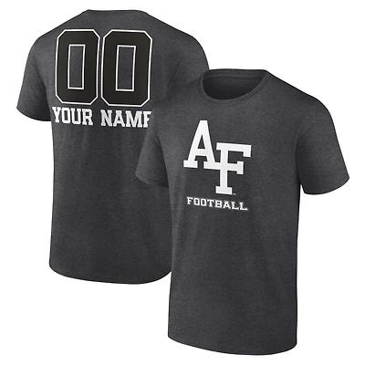 Men's Charcoal Air Force Falcons Personalized Name & Number Monochrome T-Shirt