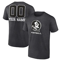 Men's Charcoal Florida State Seminoles Personalized Name & Number Monochrome T-Shirt