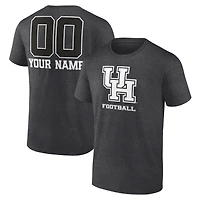 Men's Charcoal Houston Cougars Personalized Name & Number Monochrome T-Shirt