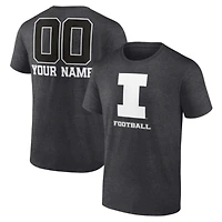 Men's Charcoal Illinois Fighting Illini Personalized Name & Number Monochrome T-Shirt