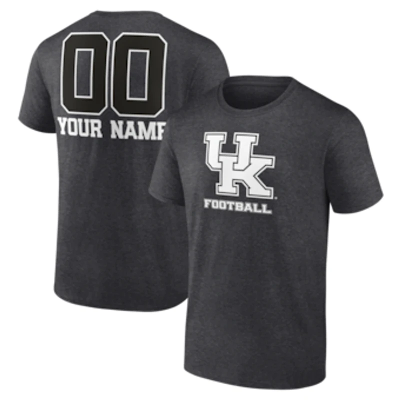 Men's Charcoal Kentucky Wildcats Personalized Name & Number Monochrome T-Shirt