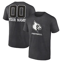Men's Charcoal Louisville Cardinals Personalized Name & Number Monochrome T-Shirt