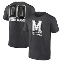 Men's Charcoal Maryland Terrapins Personalized Name & Number Monochrome T-Shirt