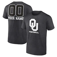 Men's Charcoal Oklahoma Sooners Personalized Name & Number Monochrome T-Shirt