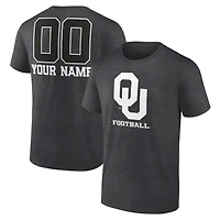 Men's Charcoal Oklahoma Sooners Personalized Name & Number Monochrome T-Shirt