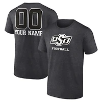 Men's Charcoal Oklahoma State Cowboys Personalized Name & Number Monochrome T-Shirt