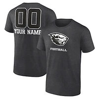 Men's Charcoal Oregon State Beavers Personalized Name & Number Monochrome T-Shirt
