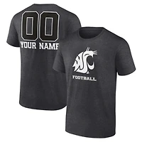 Men's Charcoal Washington State Cougars Personalized Name & Number Monochrome T-Shirt