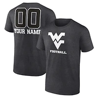 Men's Charcoal West Virginia Mountaineers Personalized Name & Number Monochrome T-Shirt